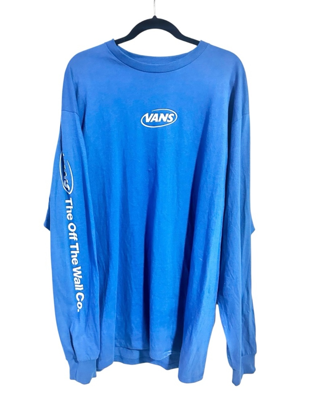 Vans Men's Blue Long Sleeve Crew Neck Logo Tee - XL - Picture 3 of 7